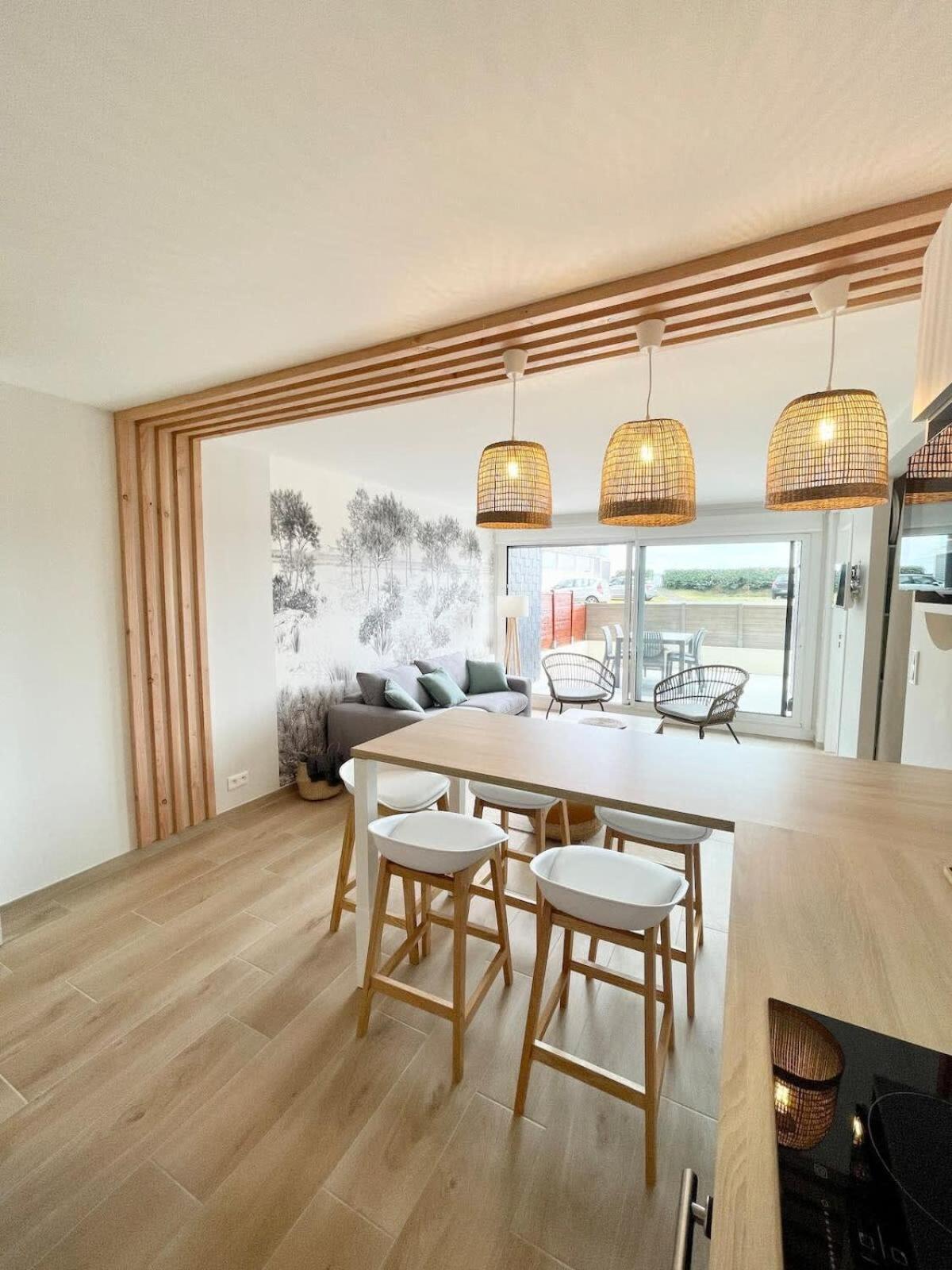 T3 Neuf Archi Cocooning Terrasse Face A La Mer Ploemeur Bagian luar foto