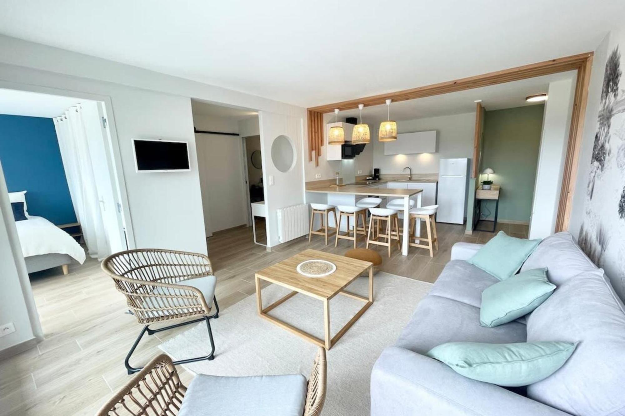 T3 Neuf Archi Cocooning Terrasse Face A La Mer Ploemeur Bagian luar foto